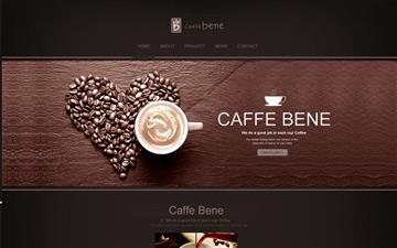 自贡黑羽网络网页制作案例-caffe bene