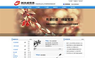 自贡黑羽网络网页制作案例-抚顺创天成劳务派遣有限公司
